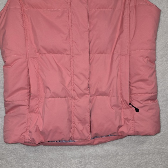 Vineyard Vines Women's Small Pink Puffer Vest Goose Down Zip Pockets - Picture 3 of 11